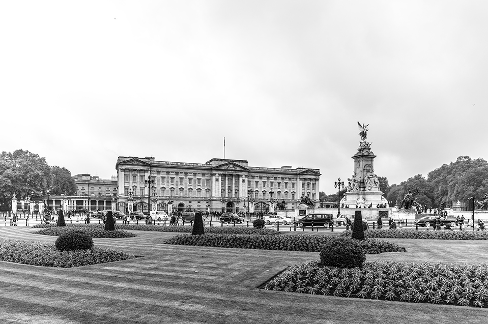 Buckingham Palace, Monochrome Style by Stephen Je