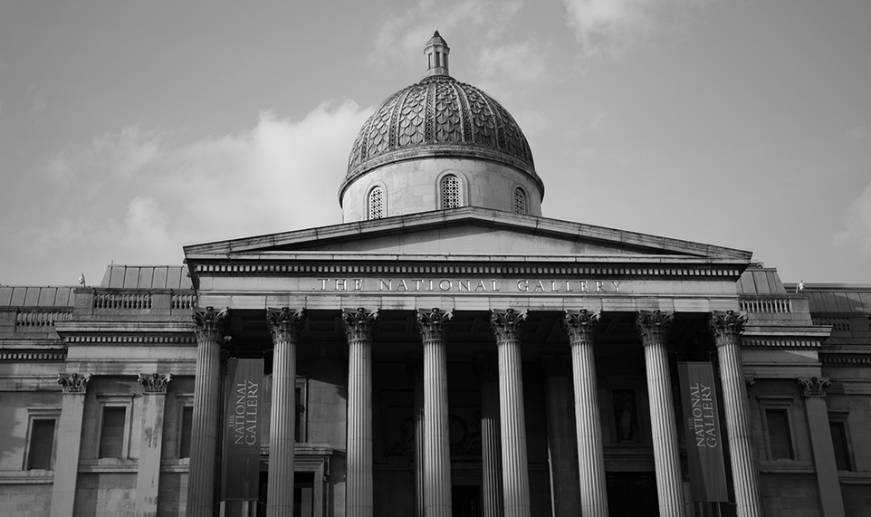 The National Gallery in Trafalgar Square, London by Stephen Je